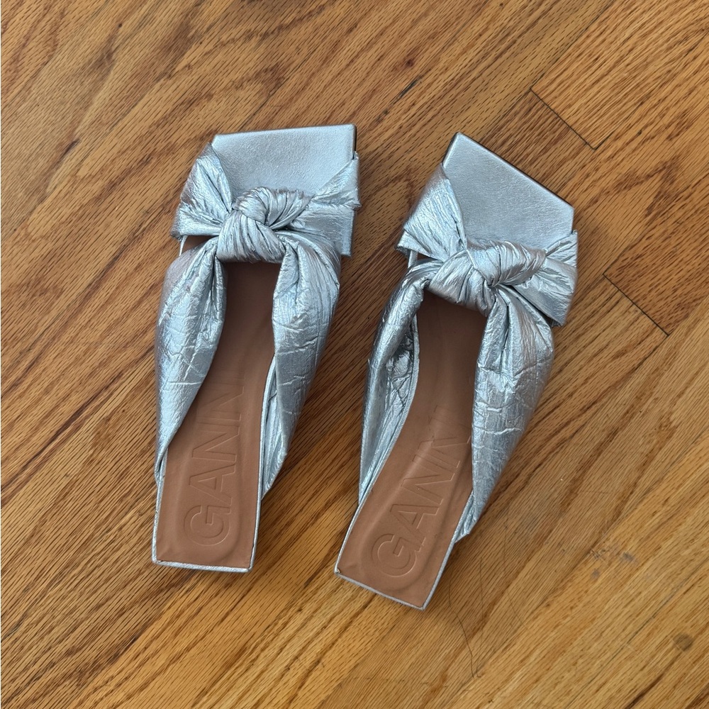 Ganni Silver Sandals